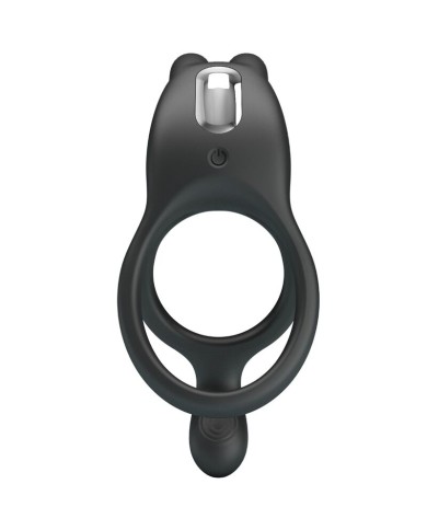 PRETTY LOVE - SETH DOUBLE ANNEAU VIBRANT LAPIN 7 VIBRATIONS NOIR