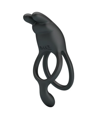 PRETTY LOVE - SETH DOUBLE ANNEAU VIBRANT LAPIN 7 VIBRATIONS NOIR