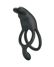 PRETTY LOVE - SETH DOUBLE ANNEAU VIBRANT LAPIN 7 VIBRATIONS NOIR