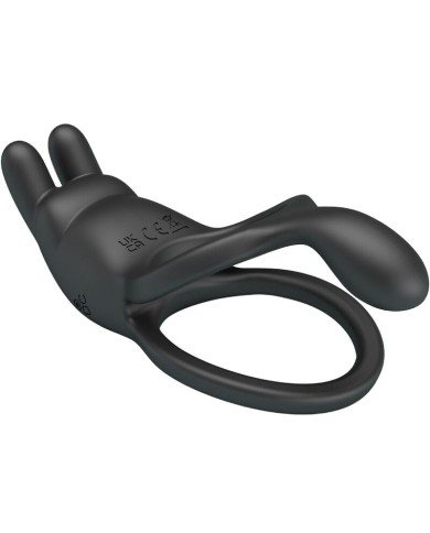 PRETTY LOVE - SETH DOUBLE ANNEAU VIBRANT LAPIN 7 VIBRATIONS NOIR