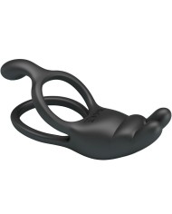 PRETTY LOVE - SETH DOUBLE ANNEAU VIBRANT LAPIN 7 VIBRATIONS NOIR