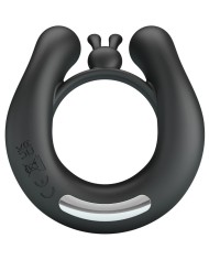 PRETTY LOVE - ANNEAU VIBRANT DAHLIA + STIMULATEUR DE CLITORIS 12 VIBRATIONS NOIR
