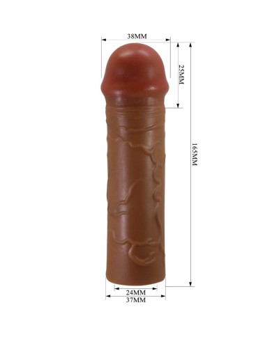 PRETTY LOVE - MANCHON DE PÉNIS NILE AVEC EXTENSION DE 2,5 CM MULÂTRE