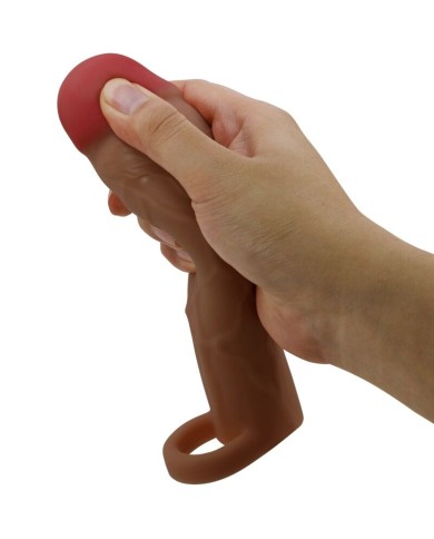PRETTY LOVE - MANCHON DE PÉNIS HANI AVEC EXTENSION DE 5 CM MULÂTRE