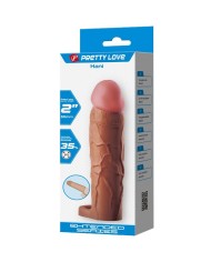 PRETTY LOVE - MANCHON DE PÉNIS HANI AVEC EXTENSION DE 5 CM MULÂTRE