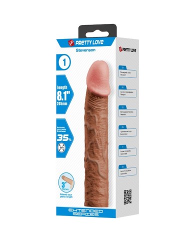 PRETTY LOVE - STEVENSON MANCHON DE PÉNIS AVEC EXTENSION DE 7,6 CM MULÂTRE