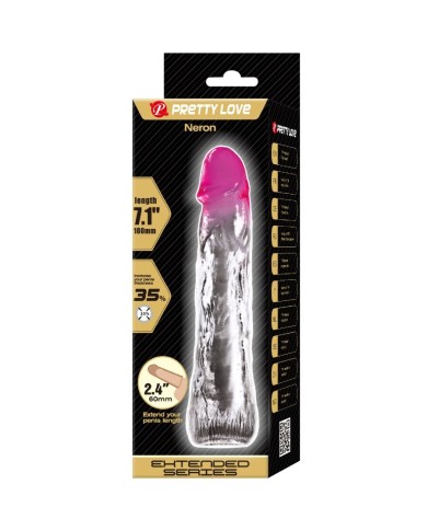 PRETTY LOVE - GAINE D'AGRANDISSEMENT RÉALISTE NERON 6 CM POUR PÉNIS ROSE