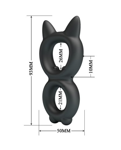 CRAZY BULL - BAGUE DOUBLE EN SILICONE TORAN MODÈLE 20