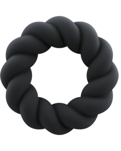 ROCKS-OFF - ANNEAU DE MASTURBATION EN SILICONE NOIR TWIST