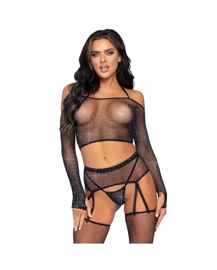 LEG AVENUE - ENSEMBLE QUATRE PIÈCES TAILLE UNIQUE LEG AVENUE - ENSEMBLE QUATRE PIÈCES TAILLE UNIQUE