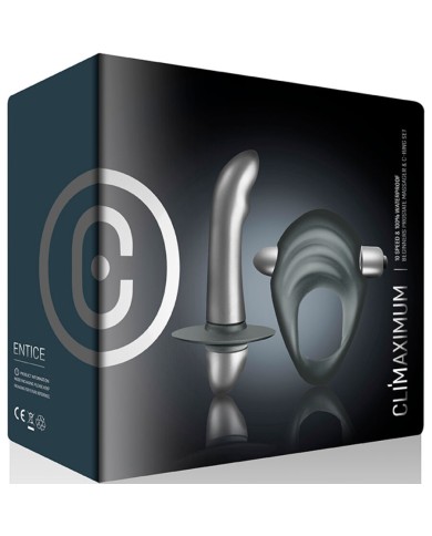 CLIMAXIMUM - KIT ENTICE ANNEAU PÉNITENTIAIRE + VIBRATEUR PROSTATIQUE DÉBUTANTS