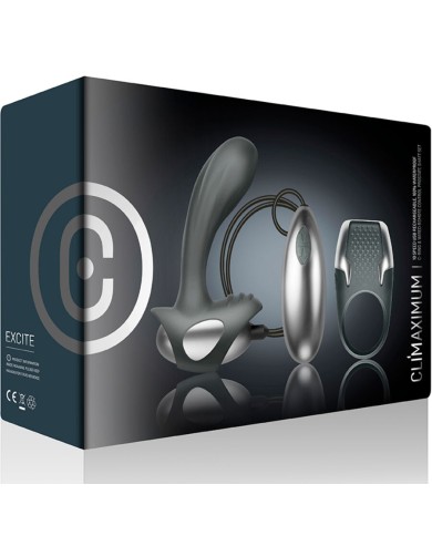 CLIMAXIMUM - KIT EXCITE ANNEAU PÉNITENTIAIRE + MASSEUR DE PROSTATE À FIL