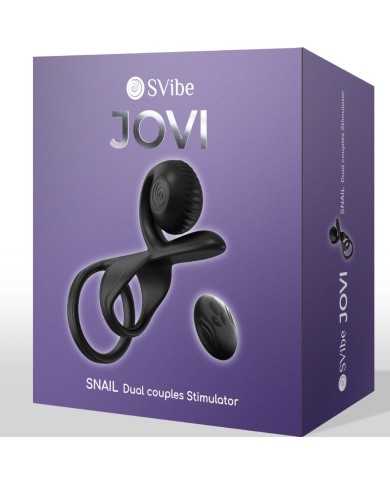 SNAIL VIBE - JOVI BAGUE POUR COUPLES TÉLÉCOMMANDE NOIRE
