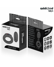 ADDICTED TOYS - ANNEAU PÉNITENTIAIRE VIBRANT À EFFET CHAUFFANT AVEC TÉLÉCOMMANDE