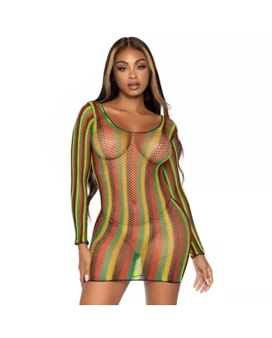 LEG AVENUE - RASTA MINI ROBE TAILLE UNIQUE LEG AVENUE - RASTA MINI ROBE TAILLE UNIQUE