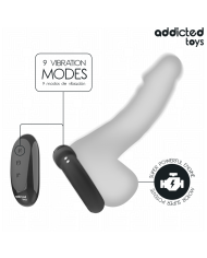 ADDICTED TOYS - ANNEAU PÉNITENTIAIRE VIBRANT À EFFET CHAUFFANT AVEC TÉLÉCOMMANDE