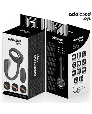 ADDICTED TOYS - ANNEAU PÉNITENTIAIRE VIBRANT POUR POINT P AVEC TÉLÉCOMMANDE