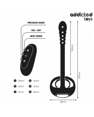 ADDICTED TOYS - ANNEAU PÉNITENTIAIRE VIBRANT POUR POINT P AVEC TÉLÉCOMMANDE