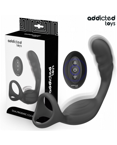 ADDICTED TOYS - ANNEAU PÉNIS PROSTATIQUE DOUBLE AVEC TÉLÉCOMMANDE