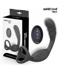 ADDICTED TOYS - ANNEAU PÉNIS PROSTATIQUE DOUBLE AVEC TÉLÉCOMMANDE