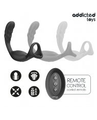 ADDICTED TOYS - ANNEAU PÉNIS PROSTATIQUE DOUBLE AVEC TÉLÉCOMMANDE