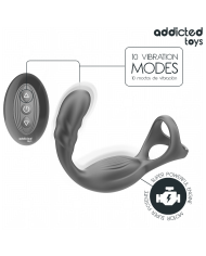 ADDICTED TOYS - ANNEAU PÉNIS PROSTATIQUE DOUBLE AVEC TÉLÉCOMMANDE