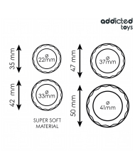 ADDICTED TOYS - ENSEMBLE D'ANNEAUX PÉNIS TEXTURÉS, 4 TAILLES