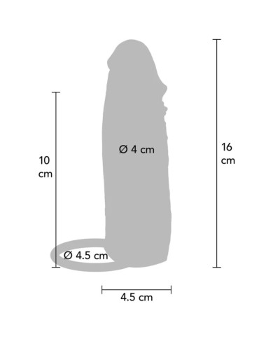 GET REAL - MANCHON PÉNIS EN SILICONE HYDRATANT CARAMEL 16 CM