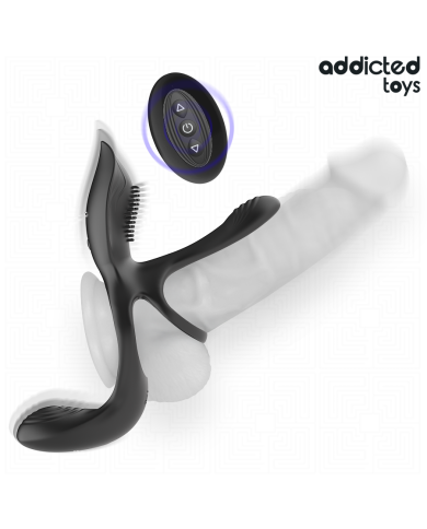 ADDICTED TOYS - ANNEAU DOUBLE PÉNIS AVEC STIMULATEUR CLITORIAL