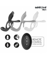 ADDICTED TOYS - ANNEAU DOUBLE PÉNIS AVEC STIMULATEUR CLITORIAL