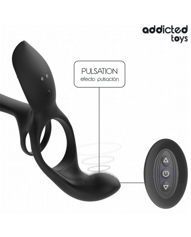 ADDICTED TOYS - ANNEAU DOUBLE PÉNIS AVEC STIMULATEUR CLITORIAL