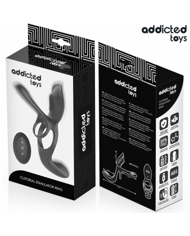 ADDICTED TOYS - ANNEAU DOUBLE PÉNIS AVEC STIMULATEUR CLITORIAL