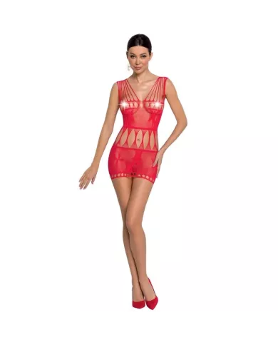 PASSION - FEMME BS090 BODYSTOCKING ROUGE TAILLE UNIQUE