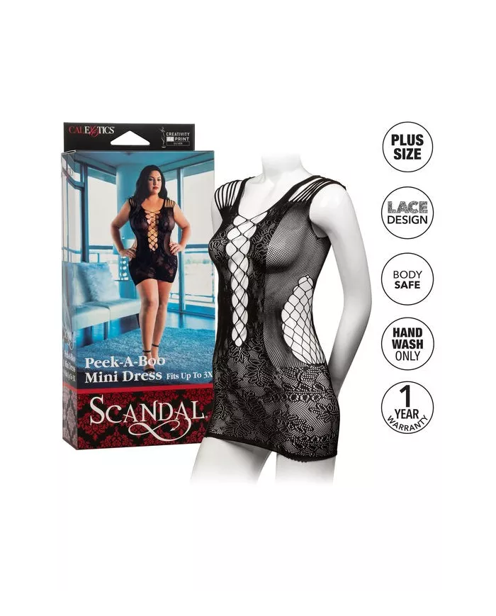 CALEXOTICS - ROBE PEEK-A-BOO MINI GRANDE TAILLE