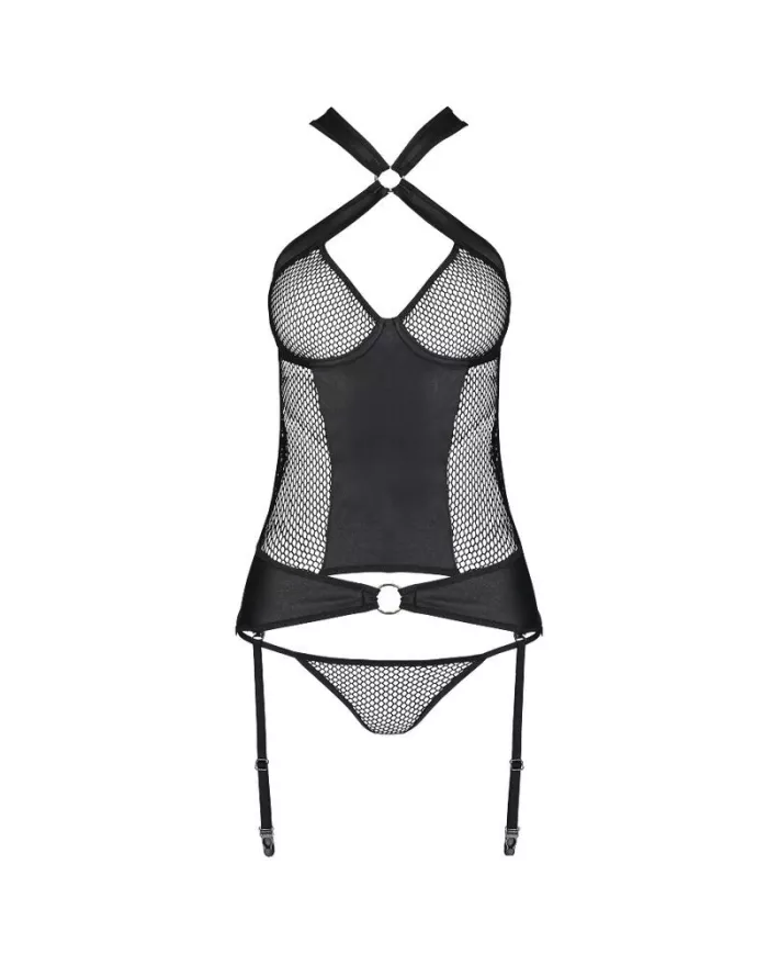 PASSION - AMANDA CORSET EN CUIR ÉCOLOGIQUE S/M