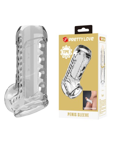 PRETTY LOVE - GAINE PÉNIENNE TEXTURÉE TRANSPARENTE