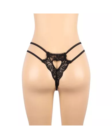 SUBBLIME - SET ENSEMBLE TROIS PIÈCES SOUTIEN-GORGE + PORTE-JARRETELLE + STRING S/M