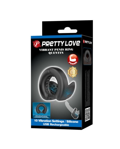 PRETTY LOVE - QUENTIN ANNEAU PÉNIS AVEC STIMULATEUR TESTICULAIRE