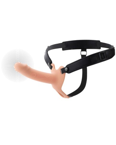 HIDDEN DESIRE - INFERNO MANCHON PÉNIS VIBRANT AVEC STRAP-ON 16 CM