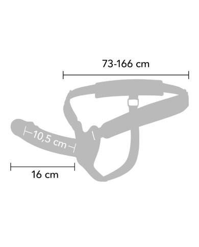 HIDDEN DESIRE - INFERNO MANCHON PÉNIS VIBRANT AVEC STRAP-ON 16 CM