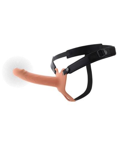 HIDDEN DESIRE - INFERNO MANCHON PÉNIS VIBRANT AVEC STRAP-ON 18 CM