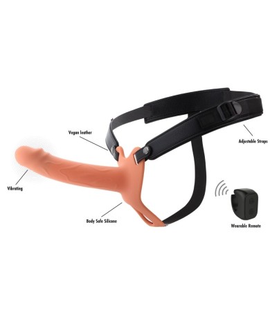 HIDDEN DESIRE - INFERNO MANCHON PÉNIS VIBRANT AVEC STRAP-ON 18 CM