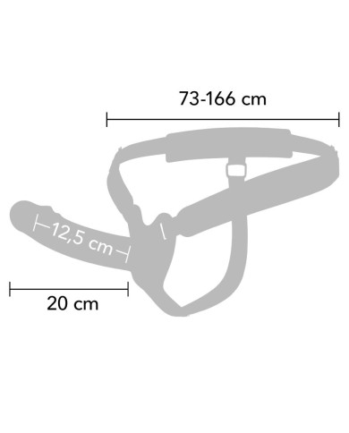 HIDDEN DESIRE - INFERNO MANCHON PÉNIS AVEC STRAP-ON 20 CM