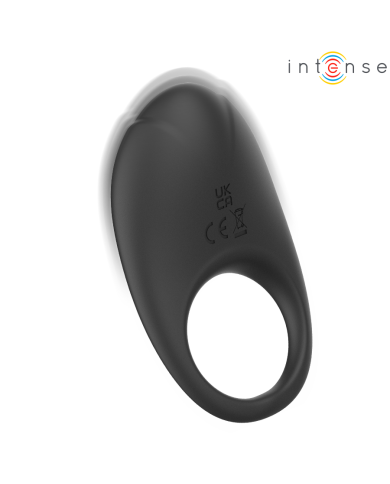 INTENSE - MERLOTTE ANILLO VIBRADOR CON ESTIMULACIÓN DE CLÍTORIS NEGRO