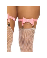 LEG AVENUE - JARRATIÈRE HAUTE EN CUIR VÉGÉTALIEN TAILLE UNIQUE - ROSE LEG AVENUE - JARRATIÈRE HAUTE EN CUIR VÉGÉTALIEN TAILLE UNIQUE - ROSE