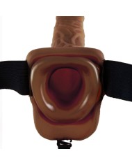FETISH FANTASY SERIES - SANGLE CREUSE 9 AVEC BOULES 22.9CM MARRON