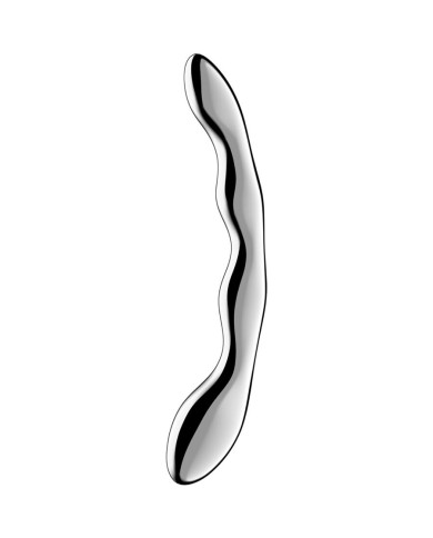 SATISFYER - COSMIC CREST 2 GODEMICHET DOUBLE EN ACIER INOXYDABLE
