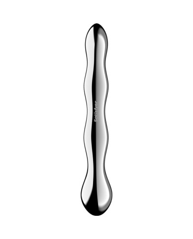 SATISFYER - COSMIC CREST 2 GODEMICHET DOUBLE EN ACIER INOXYDABLE