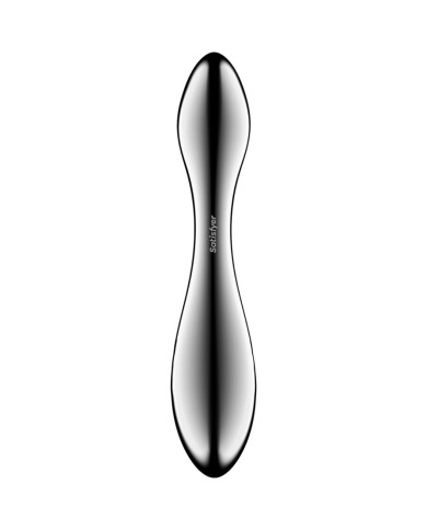 SATISFYER - PURE GRAVITY 3 GODEMICHET DOUBLE EXTRÉMITÉ EN ACIER INOXYDABLE