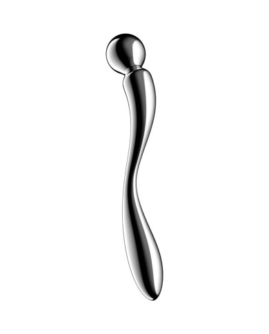 SATISFYER - STAR FORCE 2 GODEMICHET DOUBLE EN ACIER INOXYDABLE